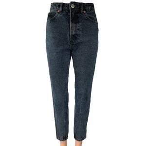 Zara Women's Black Wash High Waisted Skinny Slim Ankle Denim Jeans Pants Size 0